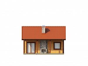 Одноэтажный дом из дерева в классическом стиле 43,1 кв.м