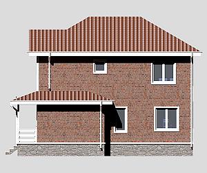 Двухэтажный каркасный дом в европейском стиле с гаражом 135 кв.м