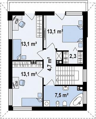 Двухэтажный дом из кирпича на 113,6 кв.м