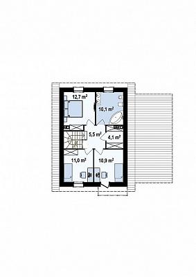 Двухэтажный дом из дерева с функциональной планировкой и гаражом 138,9 кв.м