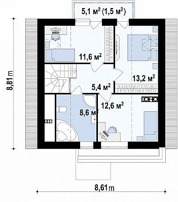 Двухэтажный кирпичный дом 119,9 кв.м