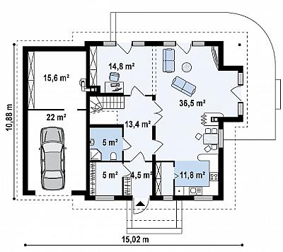 Двухэтажный кирпичный дом с гаражом 211,5 кв.м