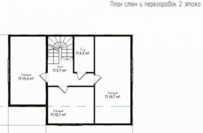 Двухэтажный каркасный дом в классическом стиле 123 кв.м