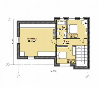Двухэтажный дом из керамзитобетонных блоков площадью 219 кв.м