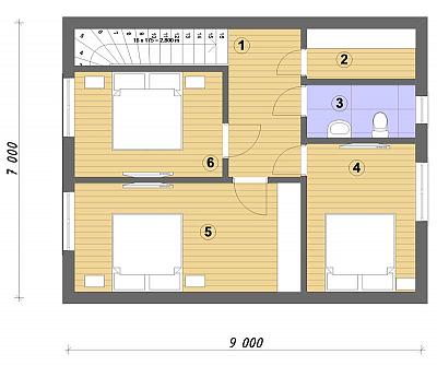 Двухэтажный дом в европейском стиле из пеноблоков площадью 120 кв.м