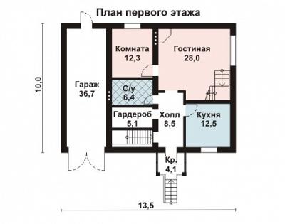 Двухэтажный дом из арболита с подвальным помещением площадью 235 кв.м